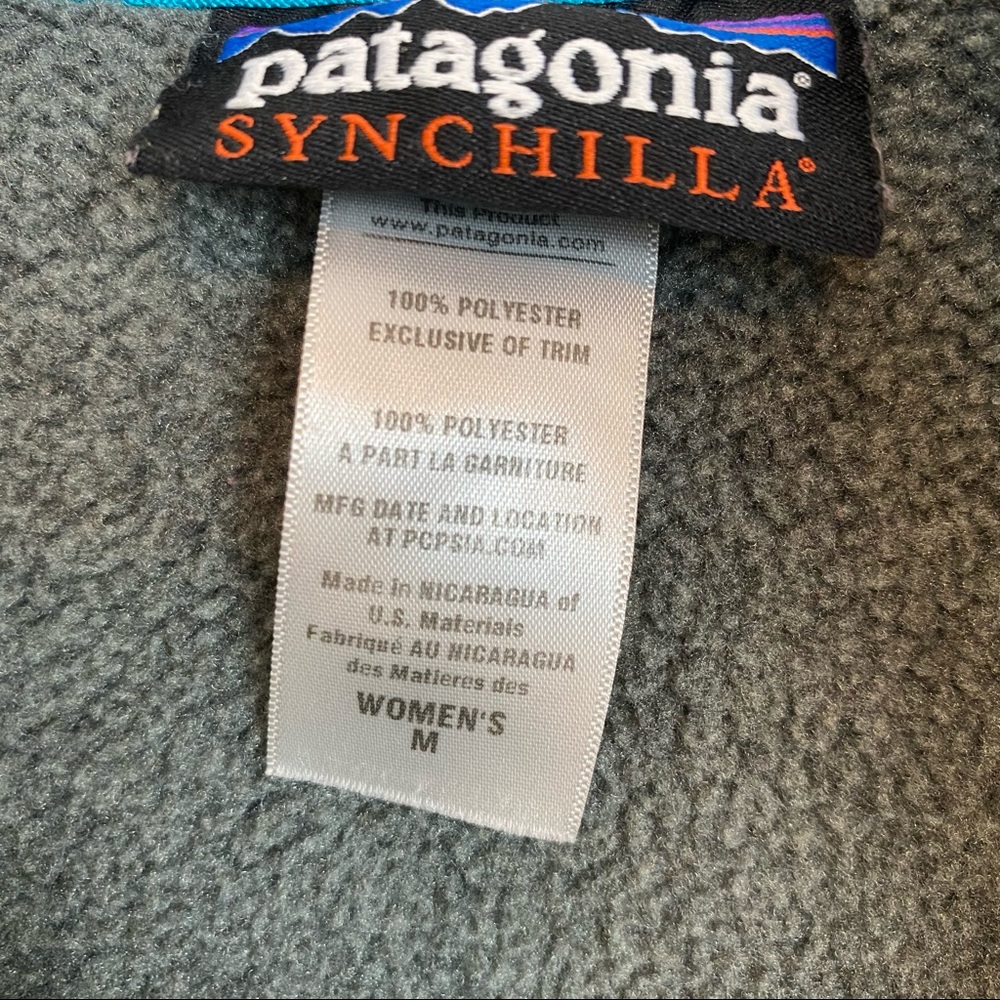 Patagonia Lightweight Synchilla Snap-T Fleece Pullover Nickel/Regen Green - Picture 8 of 9